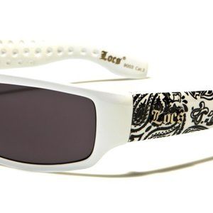 Hardcore White Locs Bandana Print Sunglasses 100% UV & UVA